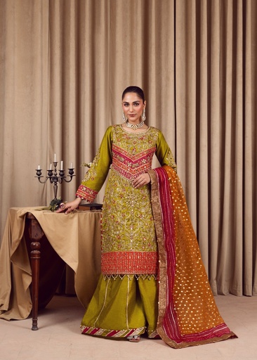 [HBB8195] Sharara in Apple green by Amar