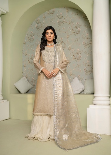 [SOZ8711] Sharara in Camel brown by Sara Jahan