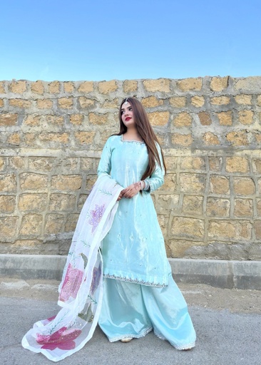 [GXS7591] Sharara in Aquamarine by Miss & Mrs