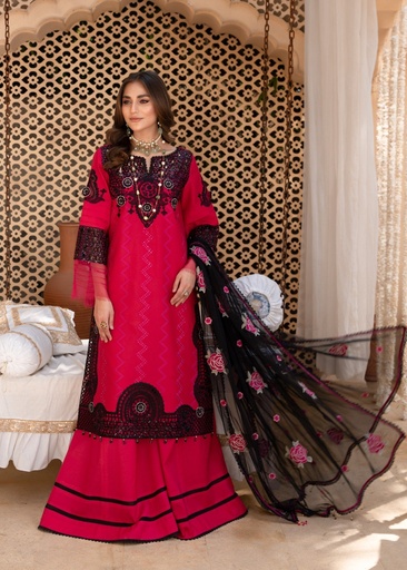[BGT0937] Sharara in Shocking pink by Meem Designs