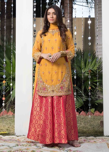 [PTH5938] Sharara in Mustard by Laleen