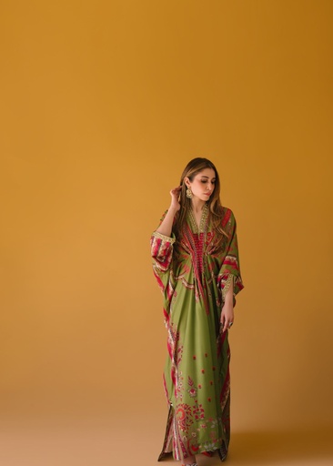 [BXK1123] Kaftan in Olive green by Sammy K