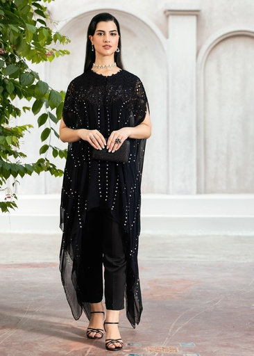 [IFA1807] Kaftan in Black by Ain