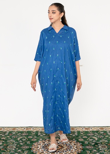 [IPR2861] Kaftan in Blue by Kross Kulture