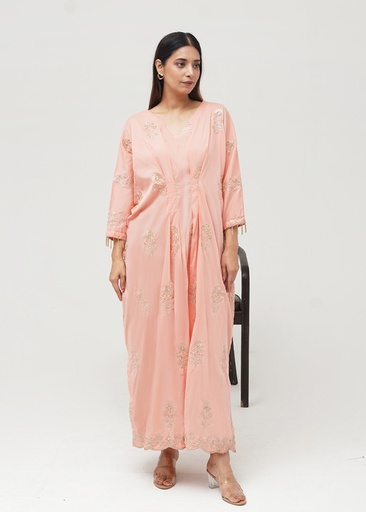[XKO4674] Kaftan in Peach pink by Kross Kulture