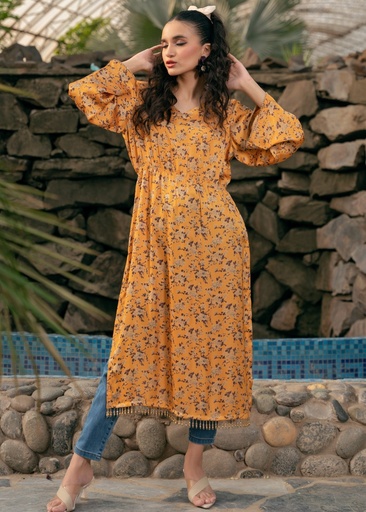 [CIH1701] Kaftan in Mustard by Edowlark