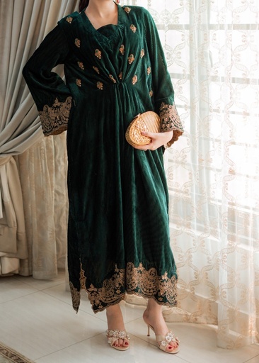 [HEP7592] Kaftan in Forest green by Wardrobe Essentials