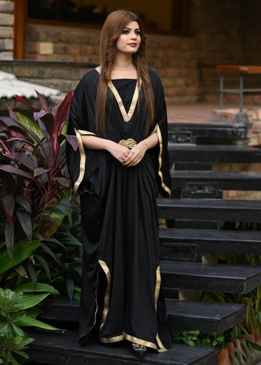 [GJZ1617] Kaftan in Jet black by Suitsu