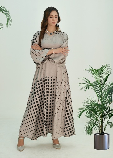 [YZX0438] Kaftan in Ash grey by West Ward