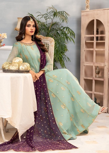 [GST3268] Anarkali in Pastel green by Ayesha Closet