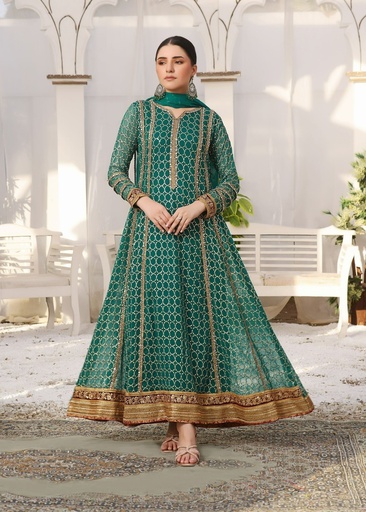 [UJH4412] Anarkali in Sea green by Ayesha Closet