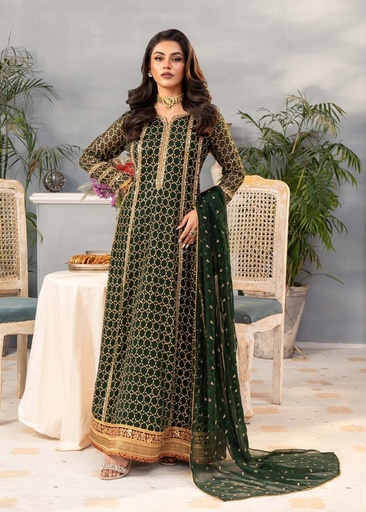 [MEP5135] Anarkali in Bottle green by Ayesha Closet