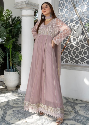 [HIY4829] Anarkali in Lilac by Manahils