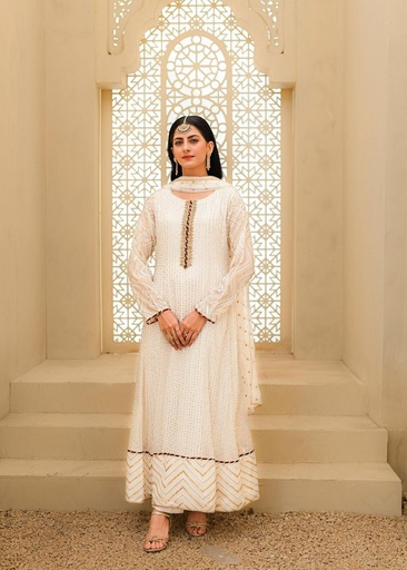 [WIL0865] Anarkali in White by Ayesha Closet