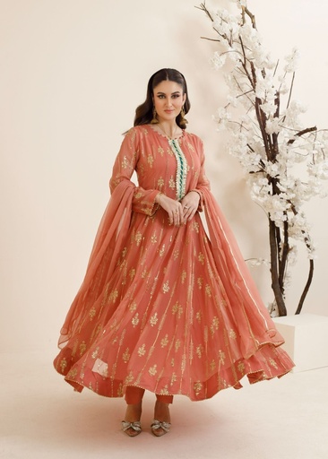 [GYY7360] Anarkali in Peach pink by Ayesha Closet