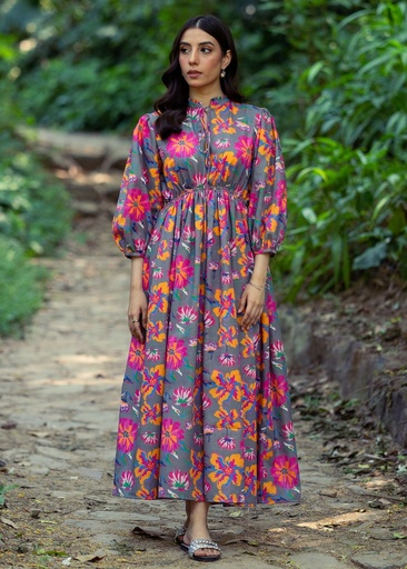 [HHM7786] Kurti in Grey by Kross Kulture