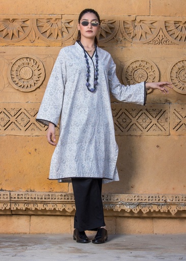 [FGJ6294] Kurti in Off-white by Urban Cut