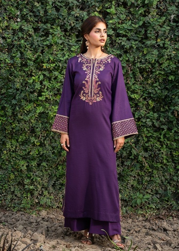 [LHO7864] Kurti in Plum by Kross Kulture