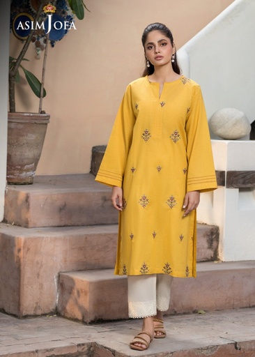 [KEO1722] Kurti in Yellow by Asim Jofa