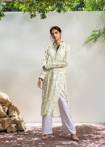 [UAH5419] Kurti in Off-white by Daak & Co