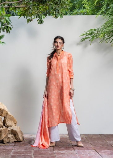 [OJO2674] Kurti in Peach pink by Daak & Co