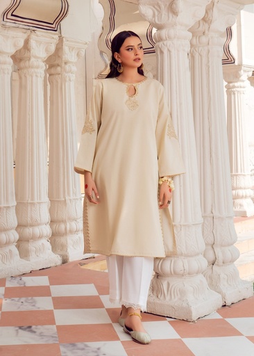 [IFY4309] Kurti in Off-white by Chandan Nagri