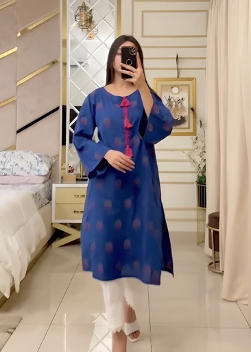 [AZS3733] Kurti in Navy blue by Urban Cut