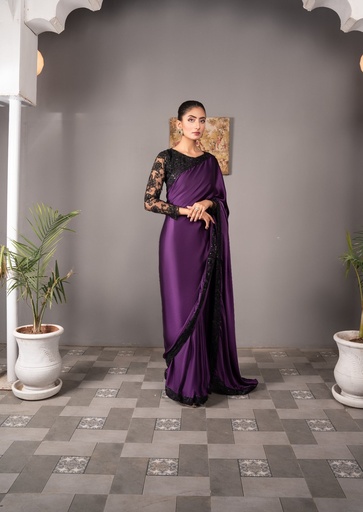 [TIL6803] Saree in Purple by RSM Collection