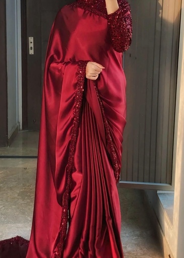 [MWM5833] Saree in Red by Anabiya