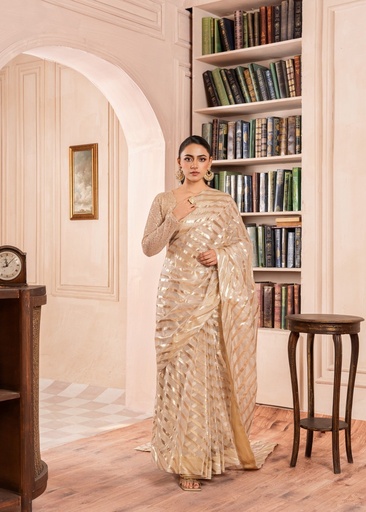 [ZCC7478] Saree in Gold by RSM Collection