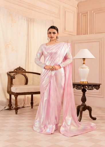[YYV6088] Saree in Baby pink by RSM Collection