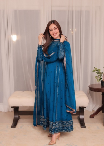 [UGT5825] Pishwas in Blue by Abaan Zohan
