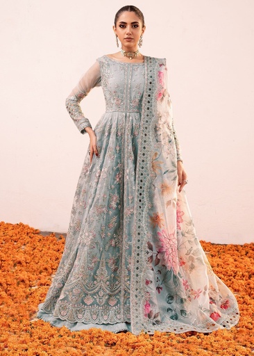 [LAN6589] Pishwas in Ice blue by Rang-e-Haya