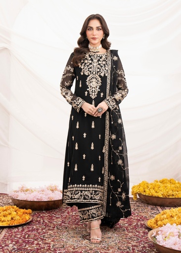 [CUF5102] Pishwas in Black by Agha Jaan