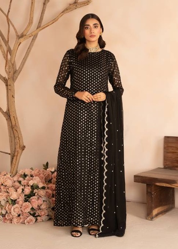 [XMQ8430] Pishwas in Black by Agha Jaan