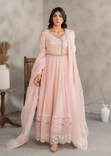 [LST6587] Pishwas in Baby pink by Laleen