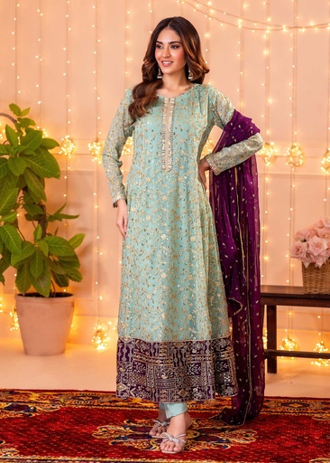 [DWS8604] Pishwas in Aquamarine by Ayesha Closet