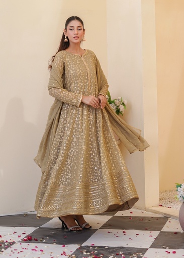 [NWK3620] Pishwas in Beige by Ayesha Closet