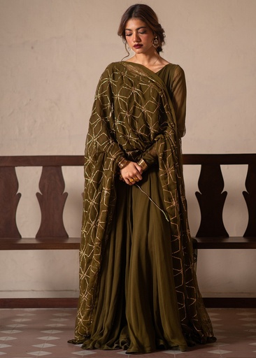 [FPM5765] Pishwas in Green by Tabassum