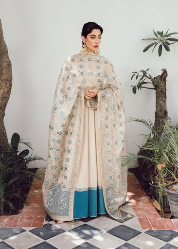 [QYY2520] Pishwas in Beige by Rang-e-Haya