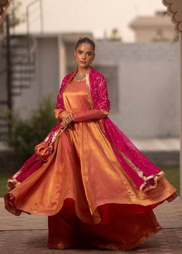 [TIH7849] Pishwas in Coral pink by Tabassum