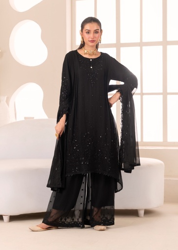 [MRV8492] Pishwas in Black by Four Season Boutique