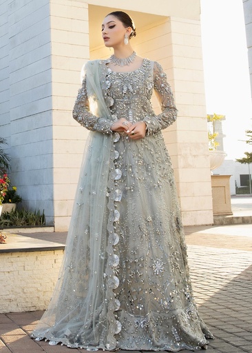 [JAH7556] Lehenga in Grey by Aroosh
