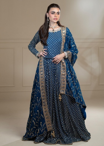 [VKY5432] Lehenga in Teal by Ayesha Closet