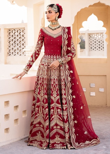 [DJD2215] Lehenga in Red by Rang-e-Haya