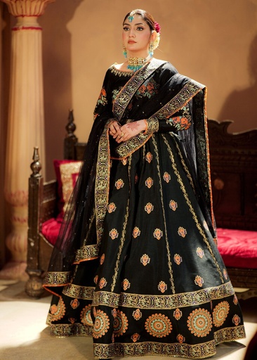[NSA8075] Lehenga in Black by Peraan by SH