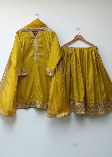 [SOM2817] Lehenga in Mustard by Lubana Store
