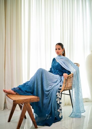 [SQC2712] Lehenga in Blue by The Affordable Designer