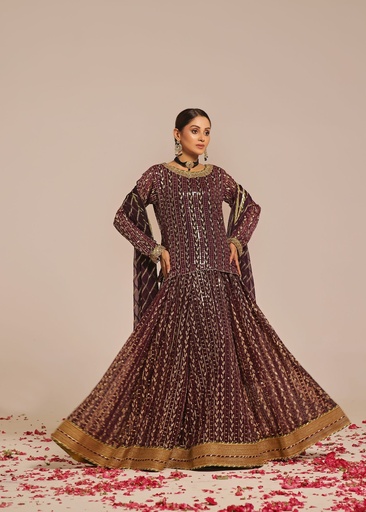 [VIP4504] Lehenga in Plum by Ayesha Closet