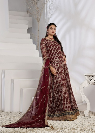 [AXW8526] Lehenga in Maroon by Ayesha Closet